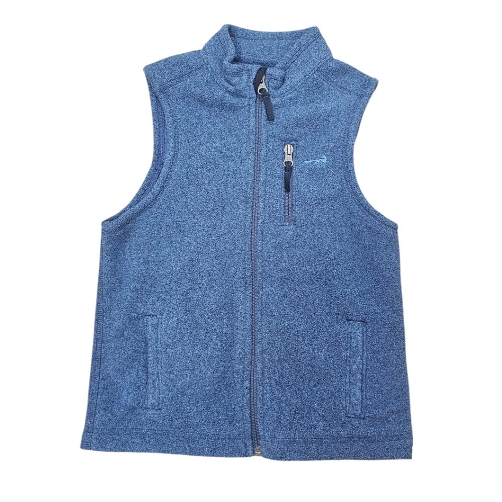 Class Club Boys Blue Fleece Zip Up Vest Size 4/5